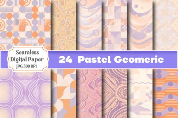 Download Seamless Pastel Geometric Digital Paper - Digital paper Collection