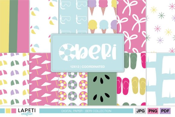 Download Summer Printable Digital Paper Pack - Digital paper Collection