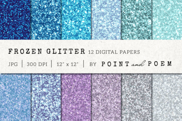 Download Frozen Purple Blue Glitter Digital Paper - Digital paper Collection