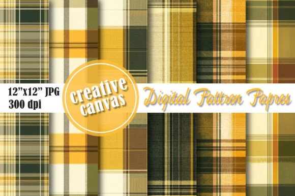 Download Autumn Plaid Digital Paper Bundle - Digital paper Collection
