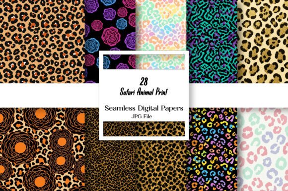 Download Safari Animal Print Digital Paper - Digital paper Collection