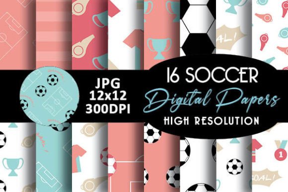 Download Pastel Pink Soccer Digital Papers - Digital paper Collection